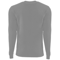 Next Level Apparel Unisex Sueded Long Sleeve T-Shirt, Dark Heather Grey, Back view