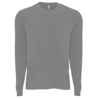 Next Level Apparel Unisex Sueded Long Sleeve T-Shirt, Dark Heather Grey, Front view