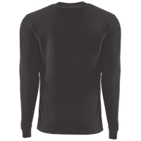 Next Level Apparel Unisex Sueded Long Sleeve T-Shirt, Heather Charcoal, Back view