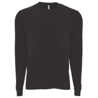Next Level Apparel Unisex Sueded Long Sleeve T-Shirt, Heather Charcoal, Front view