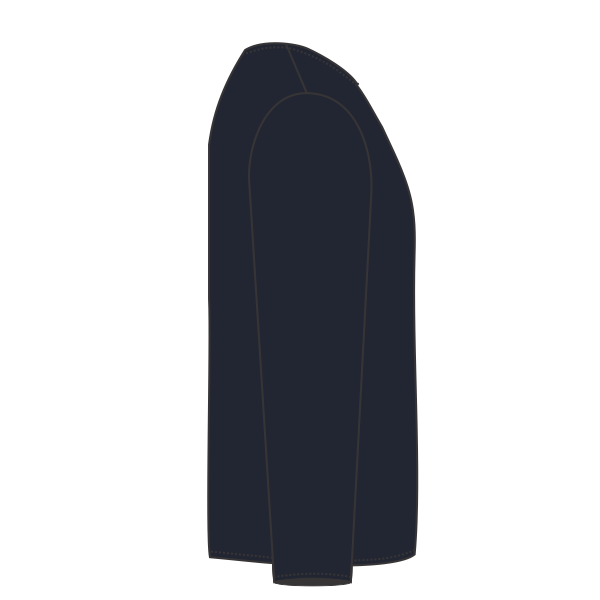 Next Level Apparel Unisex Sueded Long Sleeve T-Shirt, Midnight Navy, Right Side view