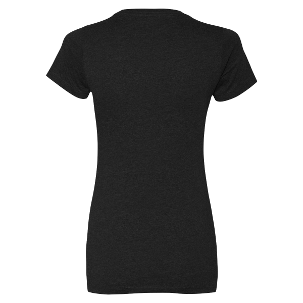 Next Level Apparel Women’s CVC T-Shirt, Black, Back view