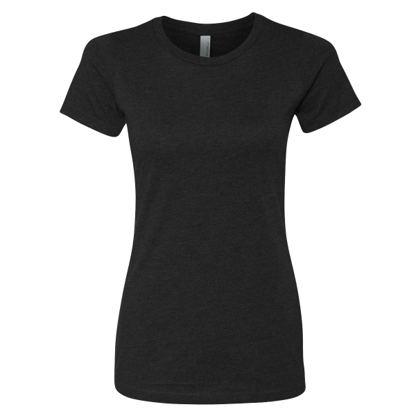 Next Level Apparel Women’s CVC T-Shirt, Black, Front view