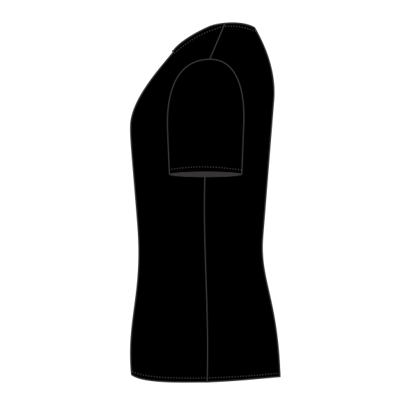 Next Level Apparel Women’s CVC T-Shirt, Black, Left Sleeve (Short) view