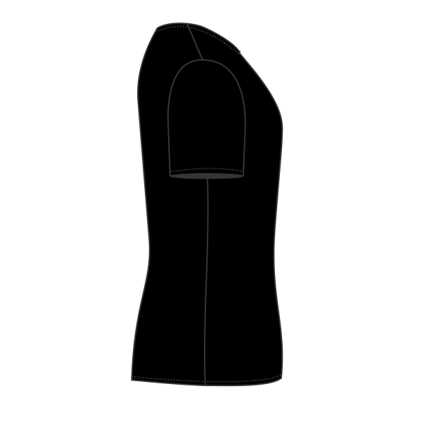 Next Level Apparel Women’s CVC T-Shirt, Black, Right Sleeve (Short) view