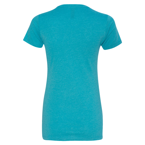 Next Level Apparel Women’s CVC T-Shirt, Bondi Blue, Back view