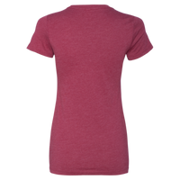 Next Level Apparel Women’s CVC T-Shirt, Cardinal, Back view