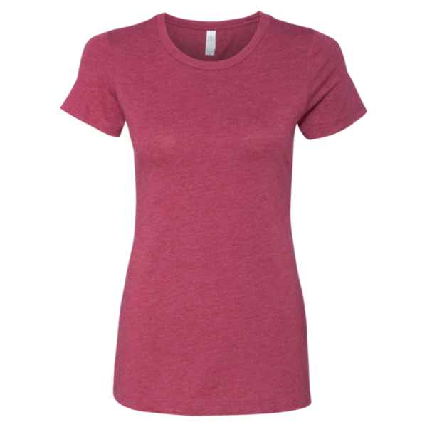Next Level Apparel Women’s CVC T-Shirt, Cardinal, Front view