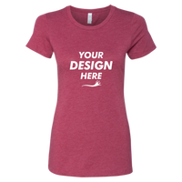 Next Level Apparel Women’s CVC T-Shirt, Cardinal, Front view, Mockup