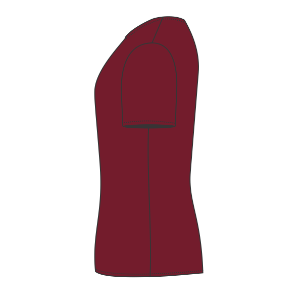 Next Level Apparel Women’s CVC T-Shirt, Cardinal, Left Sleeve (Short) view