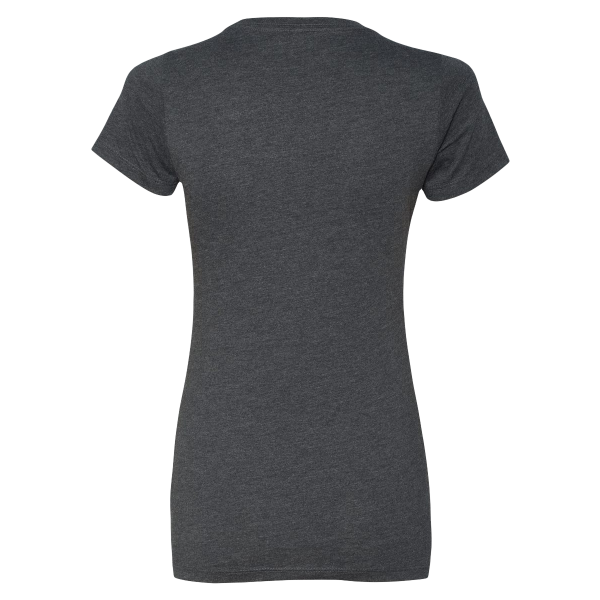 Next Level Apparel Women’s CVC T-Shirt, Charcoal, Back view