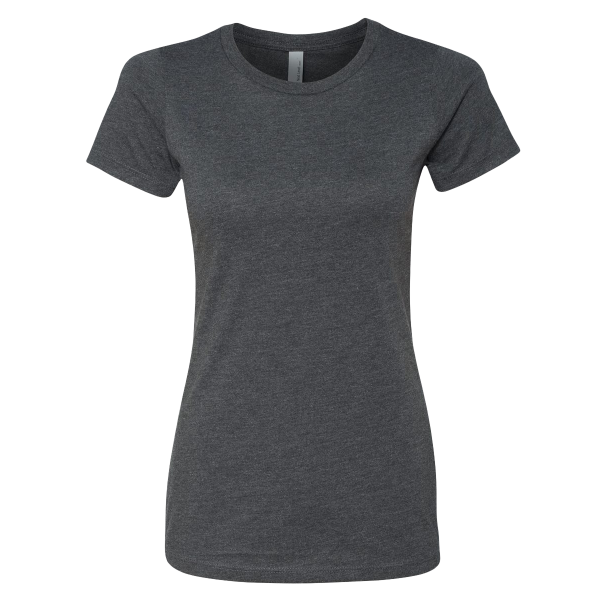 Next Level Apparel Women’s CVC T-Shirt, Charcoal, Front view