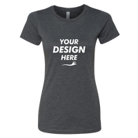 Next Level Apparel Women’s CVC T-Shirt, Charcoal, Front view, Mockup