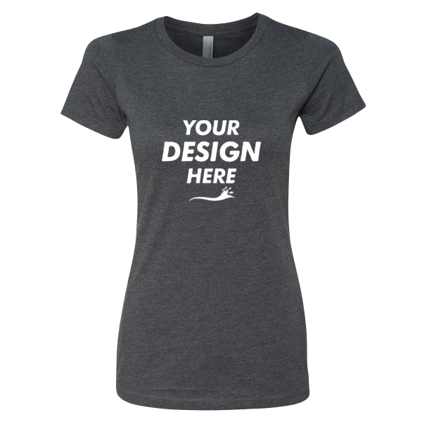 Next Level Apparel Women’s CVC T-Shirt, Charcoal, Front view, Mockup