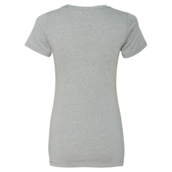 Next Level Apparel Women’s CVC T-Shirt, Dark Heather Grey, Back view