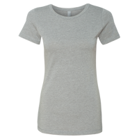 Next Level Apparel Women’s CVC T-Shirt, Dark Heather Grey, Front view