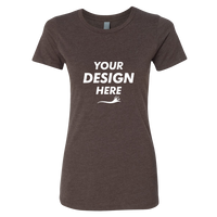 Next Level Apparel Women’s CVC T-Shirt, Espresso, Front view, Mockup