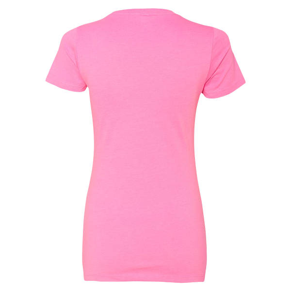 Next Level Apparel Women’s CVC T-Shirt, Hot Pink, Back view