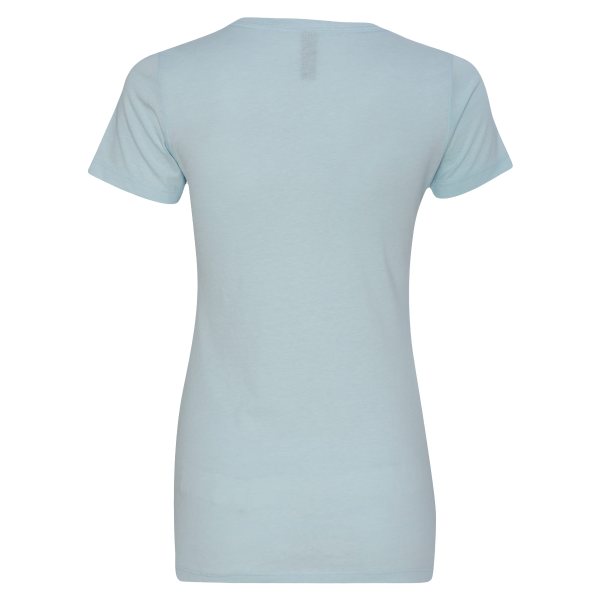Next Level Apparel Women’s CVC T-Shirt, Ice Blue, Back view