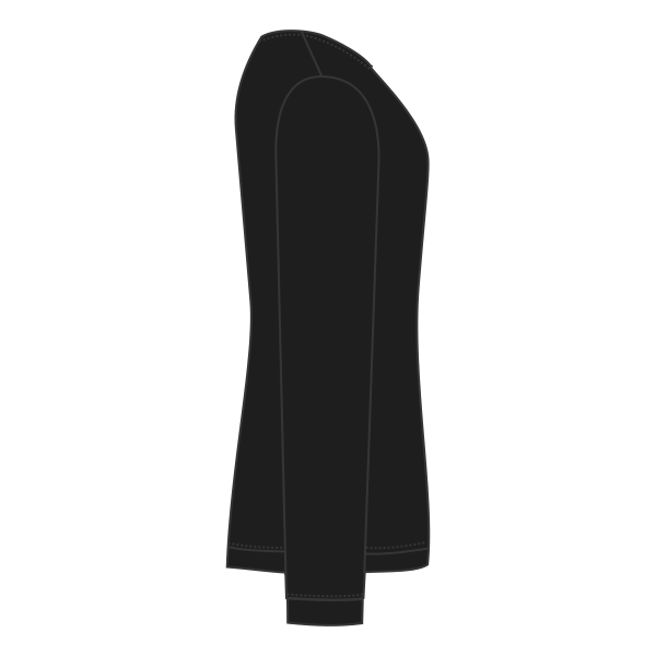 Next Level Apparel Women's Cotton Relaxed Long Sleeve T-Shirt, Black, Right Sleeve view