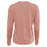 Next Level Apparel Women's Cotton Relaxed Long Sleeve T-Shirt, Desert Pink, Back view