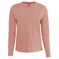 Next Level Apparel Women's Cotton Relaxed Long Sleeve T-Shirt, Desert Pink, Front view