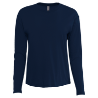 Next Level Apparel Women's Cotton Relaxed Long Sleeve T-Shirt, Midnight Navy, Front view
