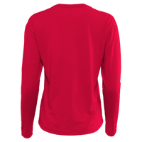 Next Level Apparel Women's Cotton Relaxed Long Sleeve T-Shirt, Red, Back view