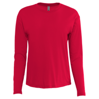 Next Level Apparel Women's Cotton Relaxed Long Sleeve T-Shirt, Red, Front view