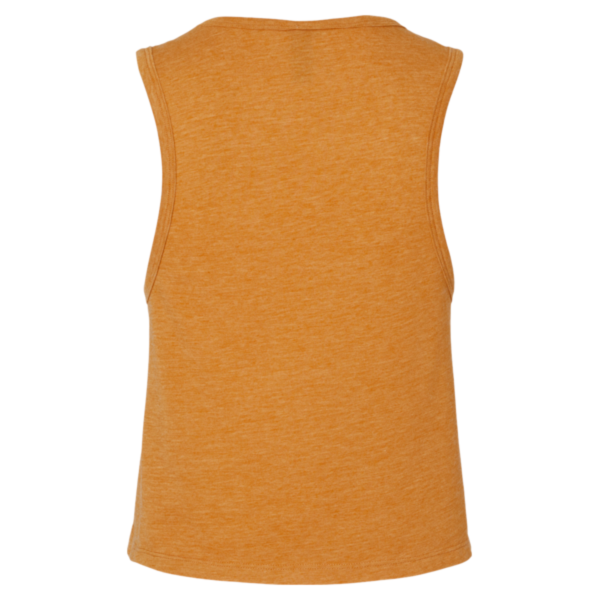 Next Level Apparel Women's Festival Crop Tank, Antique Gold, Back view