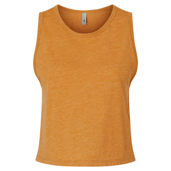 Next Level Apparel Women's Festival Crop Tank, Antique Gold, Front view