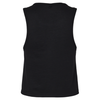 Next Level Apparel Women's Festival Crop Tank, Black, Back view