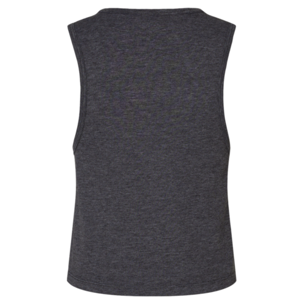 Next Level Apparel Women's Festival Crop Tank, Charcoal, Back view