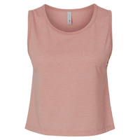 Next Level Apparel Women's Festival Crop Tank, Desert Pink, Front view