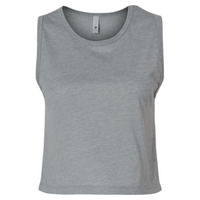 Next Level Apparel Women's Festival Crop Tank, Heather Grey, Front view