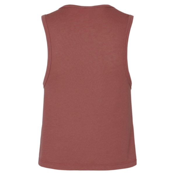 Next Level Apparel Women's Festival Crop Tank, Smoked Paprika, Back view