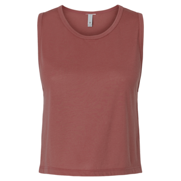Next Level Apparel Women's Festival Crop Tank, Smoked Paprika, Front view