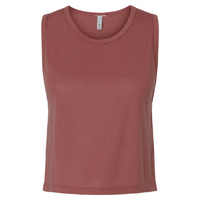 Next Level Apparel Women's Festival Crop Tank, Smoked Paprika, Front view
