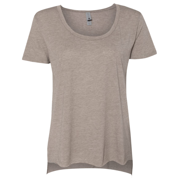 Next Level Apparel Women's Festival Scoop Neck T-Shirt, Ash, Front view