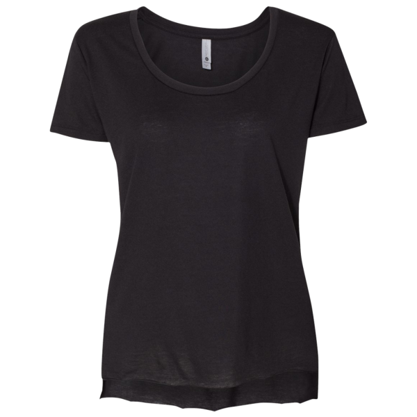 Next Level Apparel Women's Festival Scoop Neck T-Shirt, Black, Front view