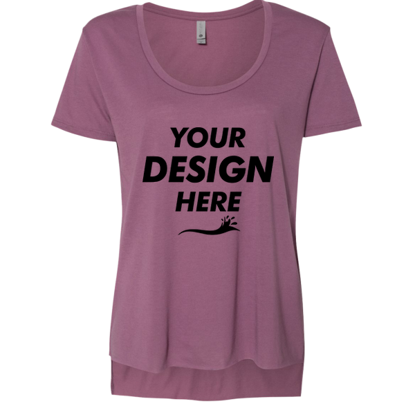 Next Level Apparel Women's Festival Scoop Neck T-Shirt, Shiraz, Front view, Mockup