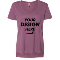 Next Level Apparel Women's Festival Scoop Neck T-Shirt, Shiraz, Front view, Mockup