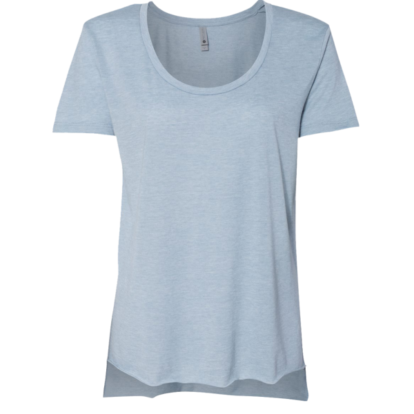 Next Level Apparel Women's Festival Scoop Neck T-Shirt, Stonewash Denim, Front view