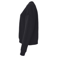 Next Level Apparel Women's Heavyweight Crewneck Sweatshirt, Black, Left Sleeve view