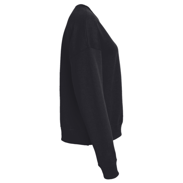 Next Level Apparel Women's Heavyweight Crewneck Sweatshirt, Black, Right Sleeve view
