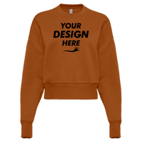 Next Level Apparel Women's Heavyweight Crewneck Sweatshirt, Clay, Front view, Mockup