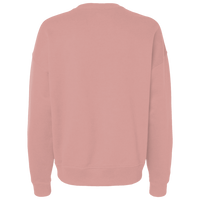 Next Level Apparel Women's Heavyweight Crewneck Sweatshirt, Desert Pink, Back view