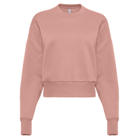 Next Level Apparel Women's Heavyweight Crewneck Sweatshirt, Desert Pink, Front view