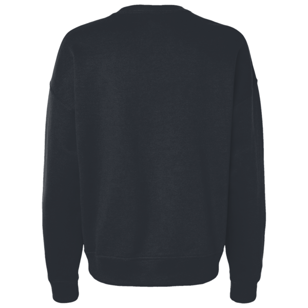 Next Level Apparel Women's Heavyweight Crewneck Sweatshirt, Graphite Black, Back view