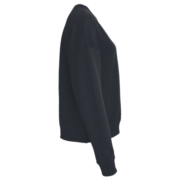 Next Level Apparel Women's Heavyweight Crewneck Sweatshirt, Graphite Black, Right Sleeve view